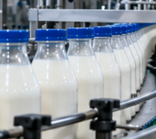 Dairy products including milk and cheese