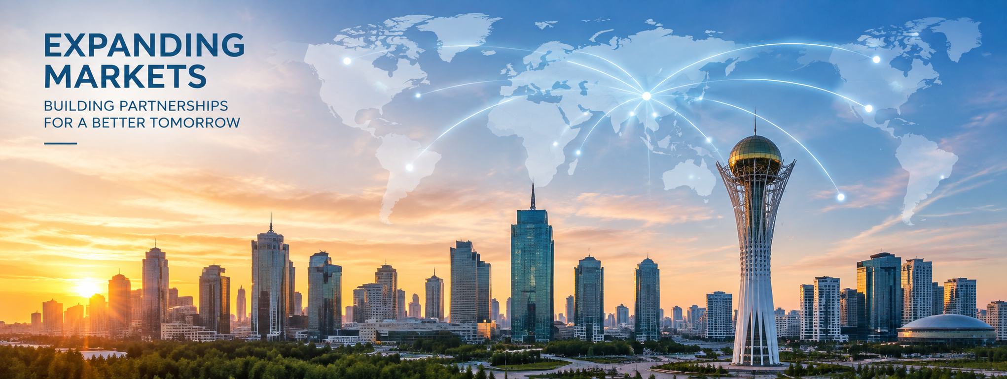 Central Asia market expansion illustration