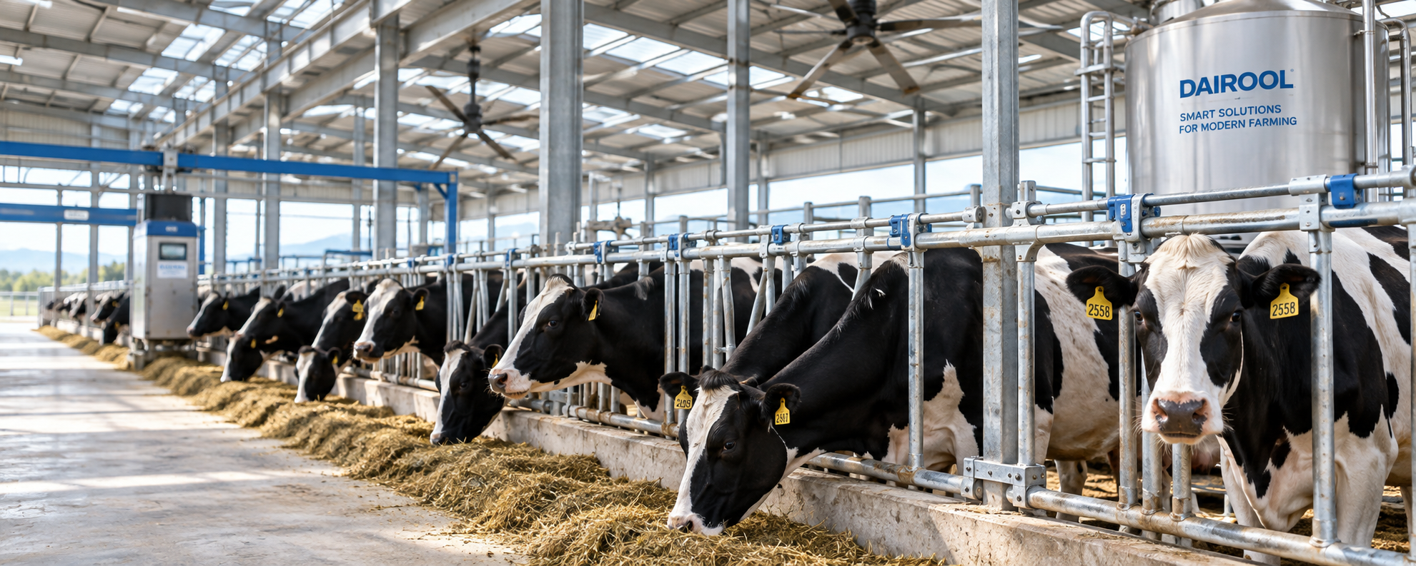 Livestock equipment with dairy cattle