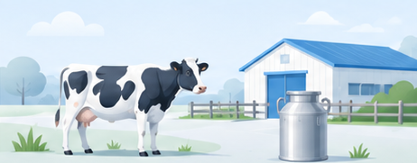 1000L bulk milk cooling tank at a dairy farm